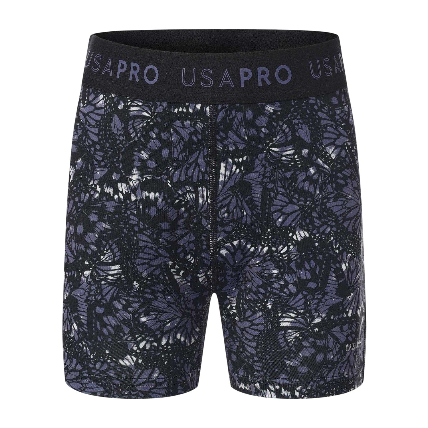 Black - Front - USA Pro Girls Butterflies Shorts
