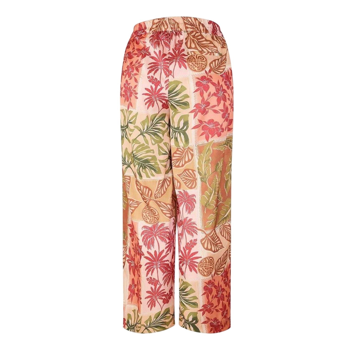 Multicoloured - Back - Biba Womens-Ladies Patchwork Wide Leg Trousers