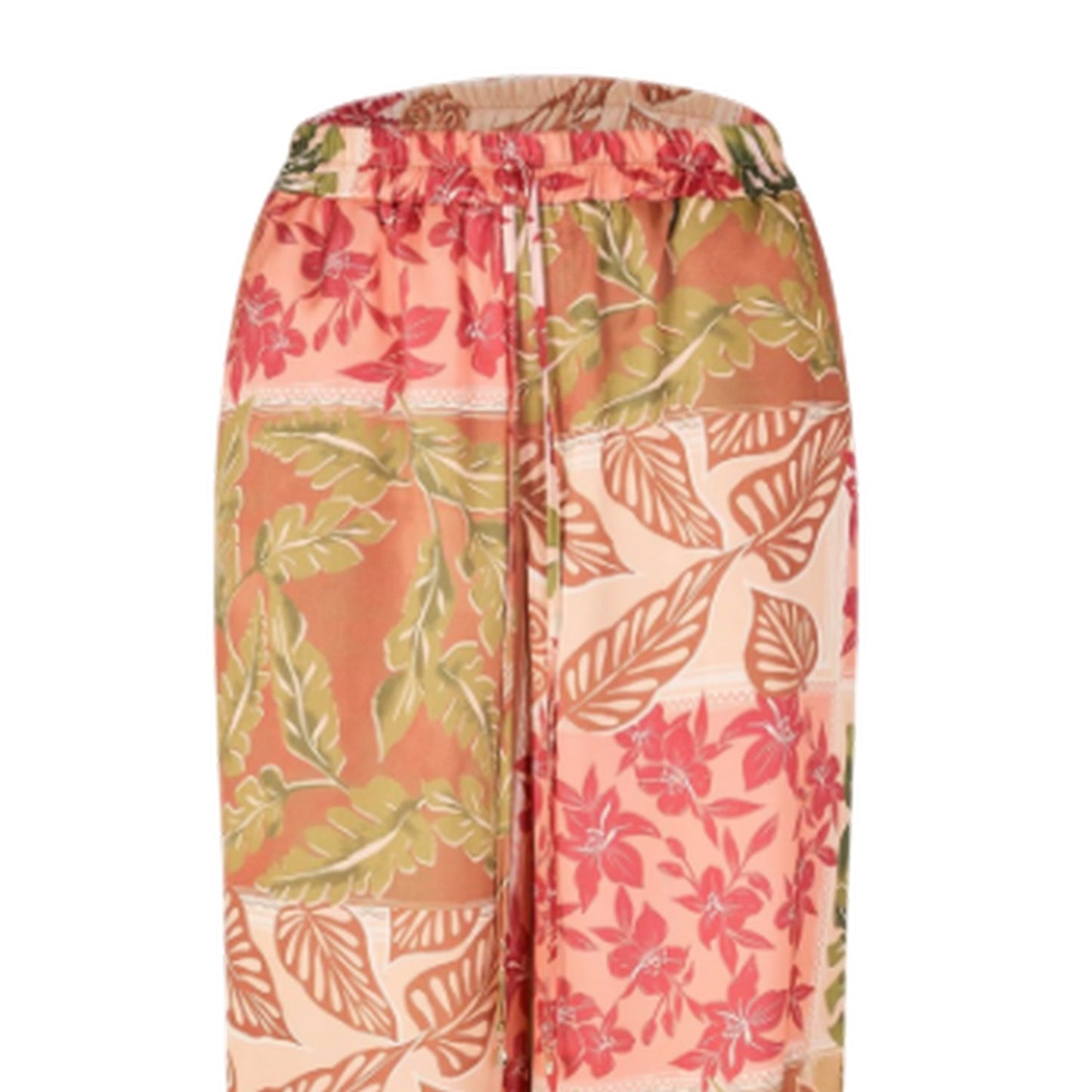 Multicoloured - Side - Biba Womens-Ladies Patchwork Wide Leg Trousers