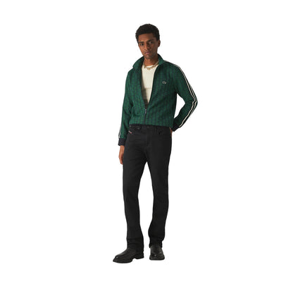 Blue-Green - Lifestyle - Lacoste Mens Paris All-Over Print Full Zip Tracksuit Top