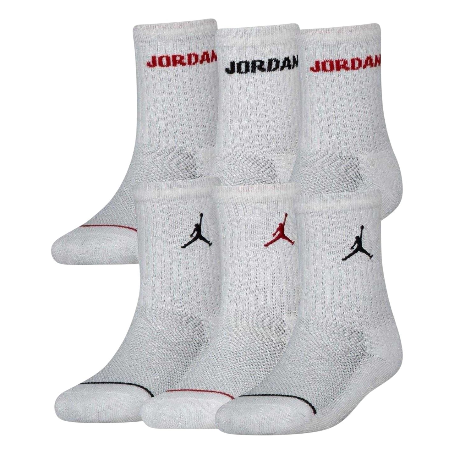 White - Front - Nike Childrens-Kids Legend Logo Crew Socks (Pack of 6)