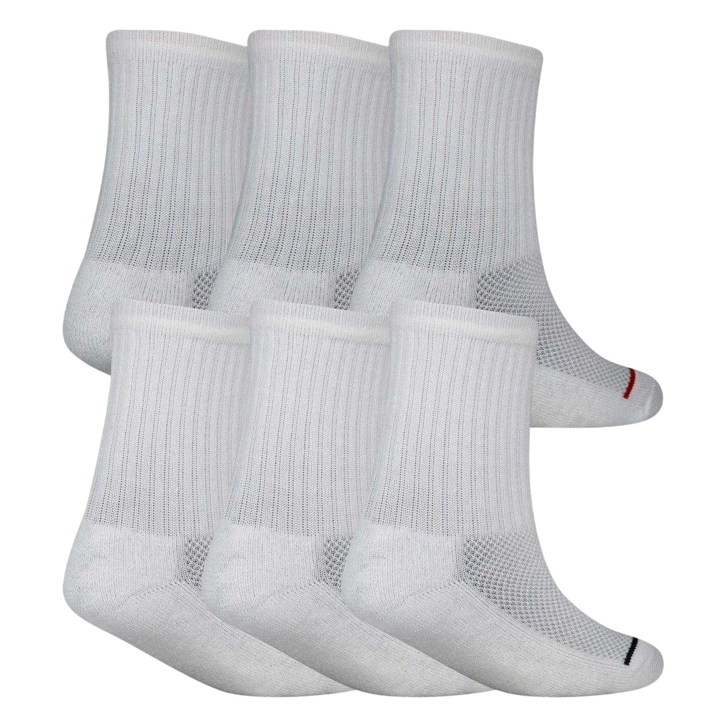 White - Back - Nike Childrens-Kids Legend Logo Crew Socks (Pack of 6)