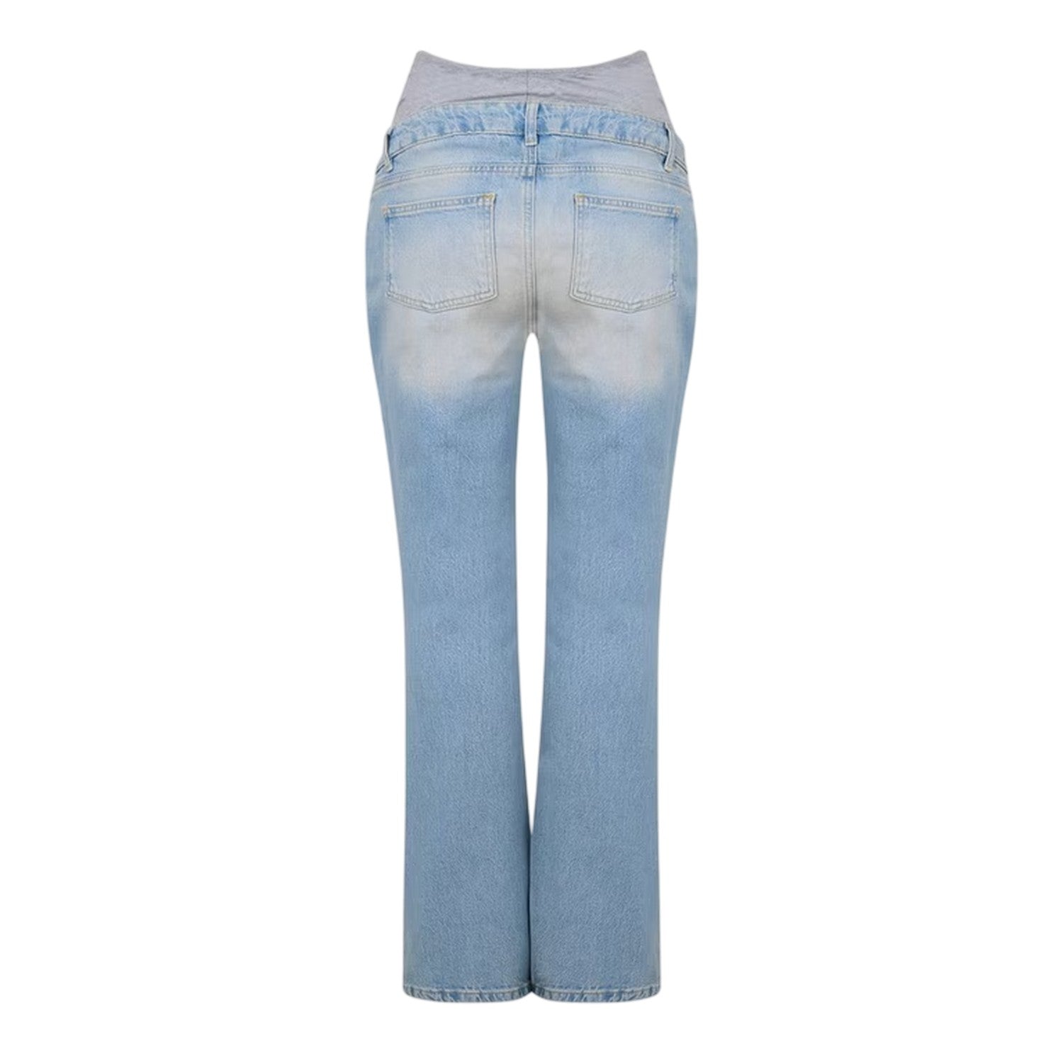 Light Denim Blue - Back - Mamalicious Womens-Ladies 5 Pockets Maternity Jeans