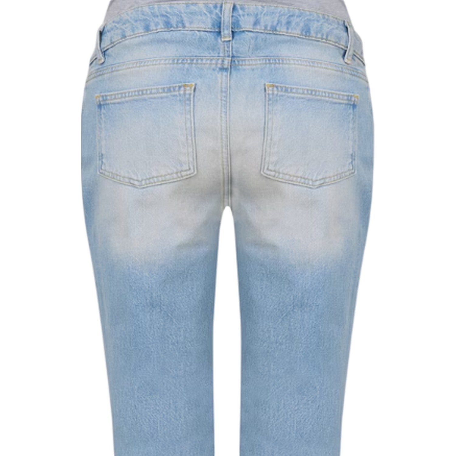 Light Denim Blue - Lifestyle - Mamalicious Womens-Ladies 5 Pockets Maternity Jeans