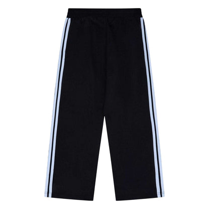 Black - Back - Ellesse Womens-Ladies Cordova 2 Logo Wide Leg Jogging Bottoms