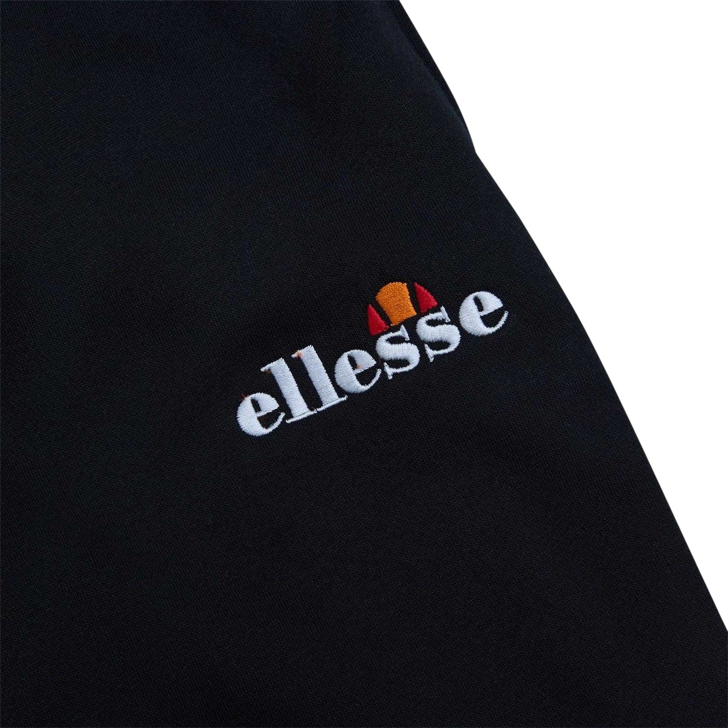 Black - Side - Ellesse Womens-Ladies Cordova 2 Logo Wide Leg Jogging Bottoms