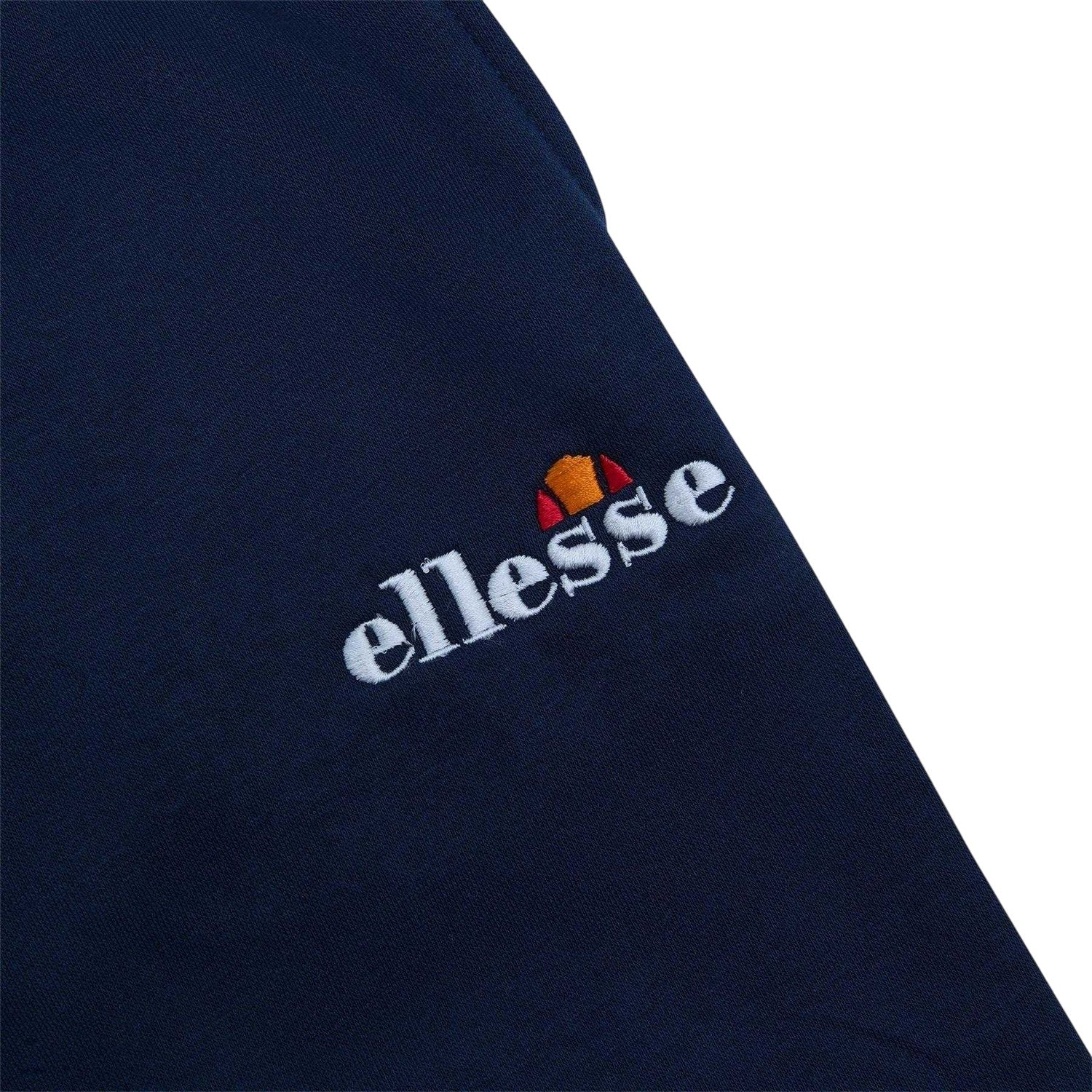 Navy - Side - Ellesse Womens-Ladies Cordova 2 Logo Wide Leg Jogging Bottoms