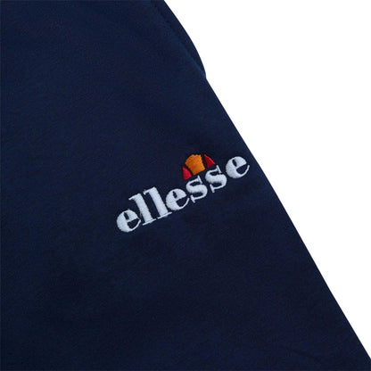 Navy - Side - Ellesse Womens-Ladies Cordova 2 Logo Wide Leg Jogging Bottoms