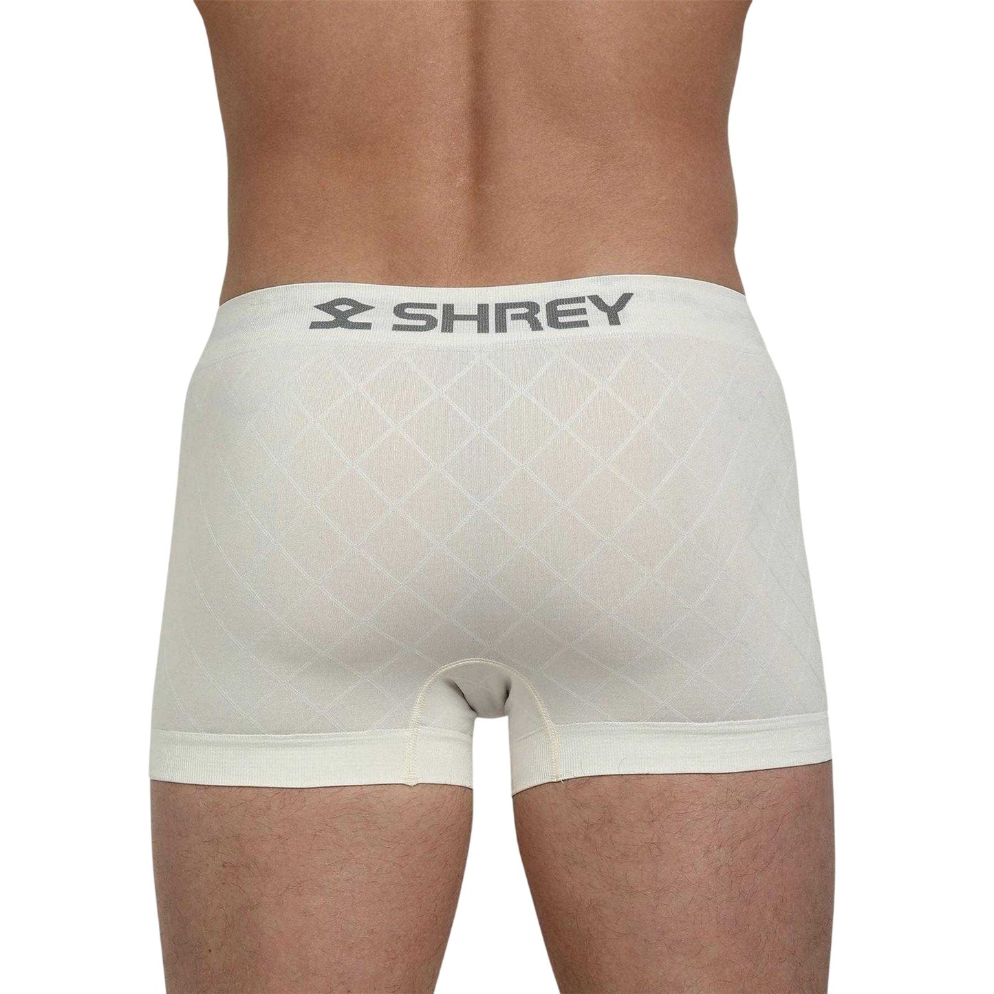 Off White - Back - Shrey Mens Lightweight Boxer Briefs
