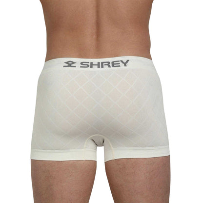 Off White - Back - Shrey Mens Lightweight Boxer Briefs