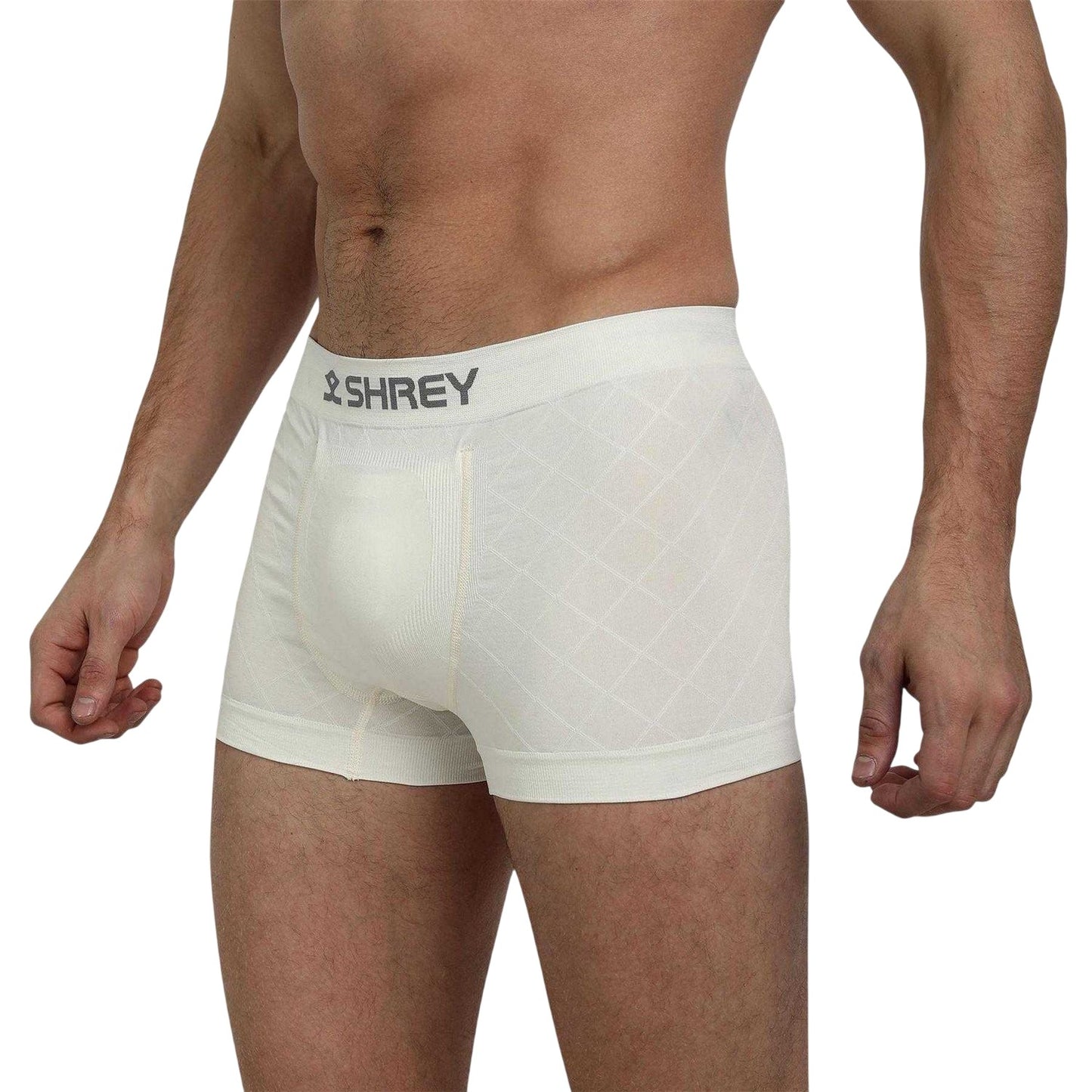 Off White - Side - Shrey Mens Lightweight Boxer Briefs