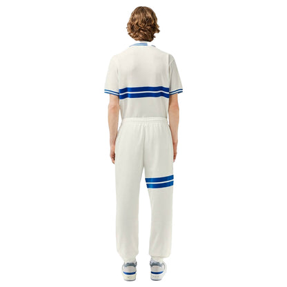 Cream - Back - Lacoste Mens Regular Jogging Bottoms