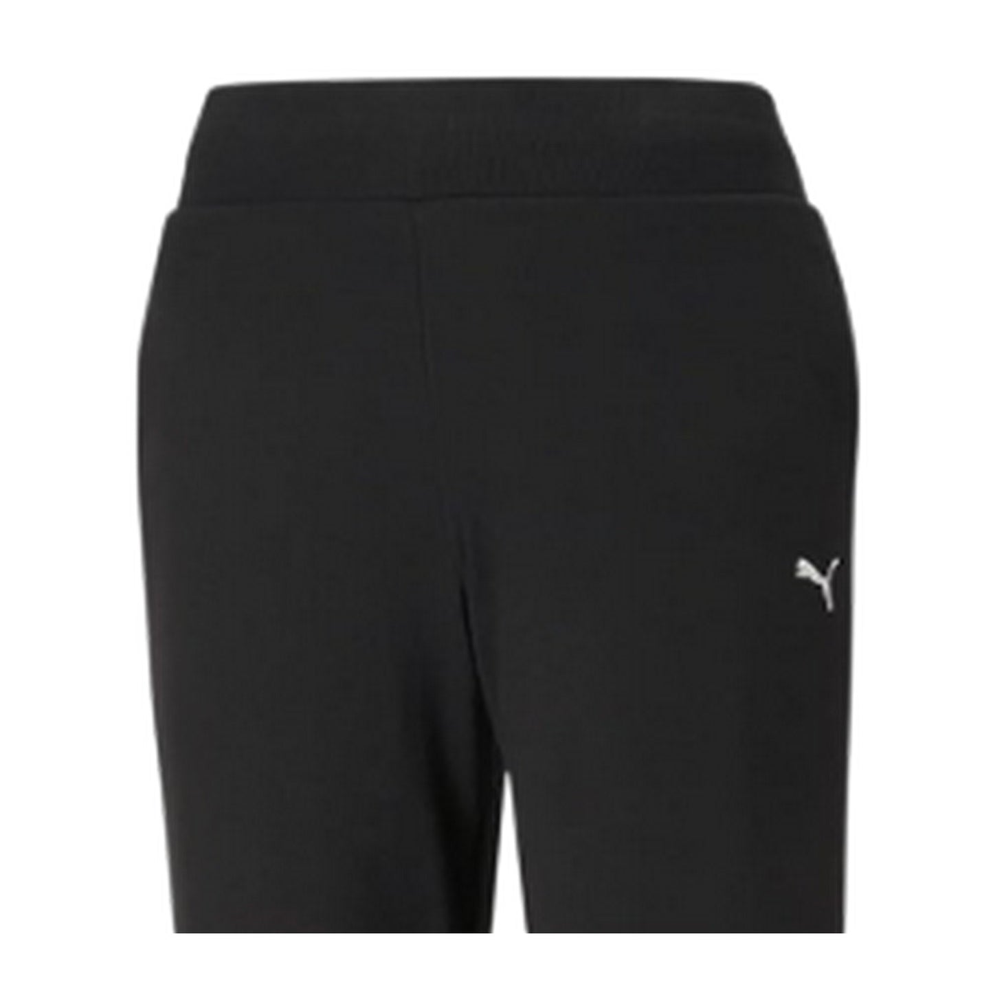 Puma Black - Side - Puma Mens Fleece Plain Joggers
