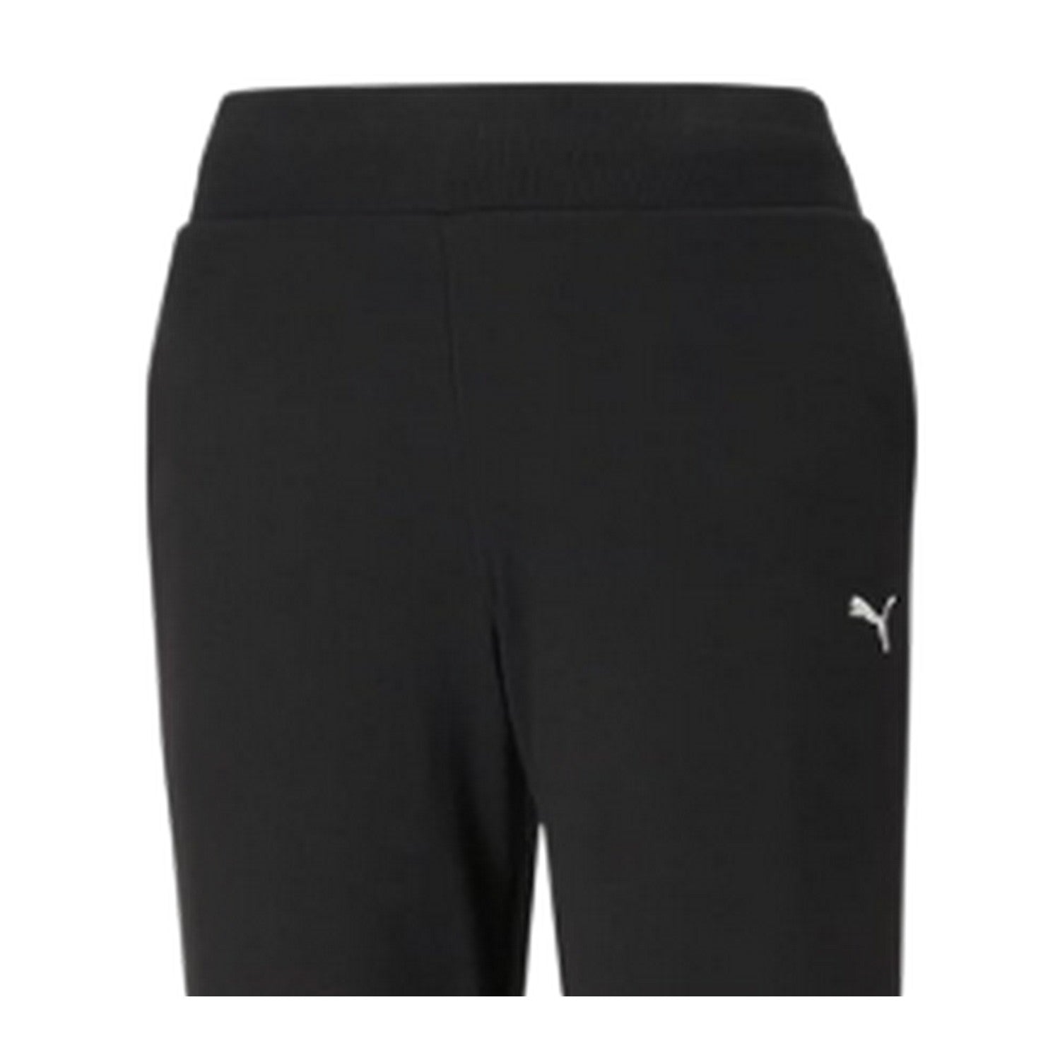 Puma Black - Side - Puma Mens Fleece Plain Joggers