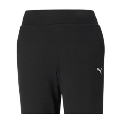 Puma Black - Side - Puma Mens Fleece Plain Joggers