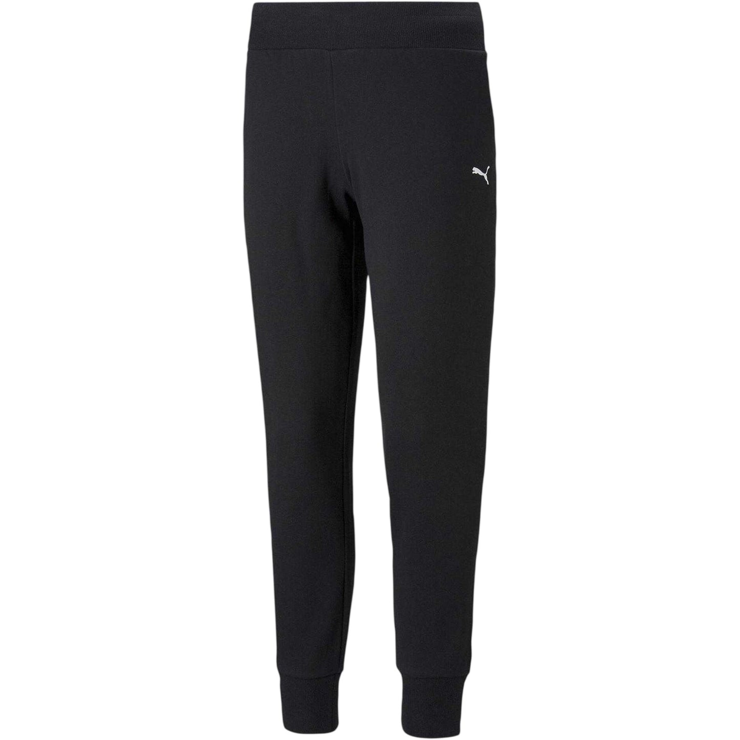 Puma Black - Front - Puma Mens Fleece Plain Joggers