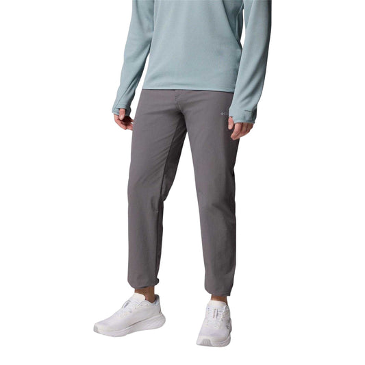 Grey - Front - Columbia Mens Essential Relaxed Fit Hiking Trousers