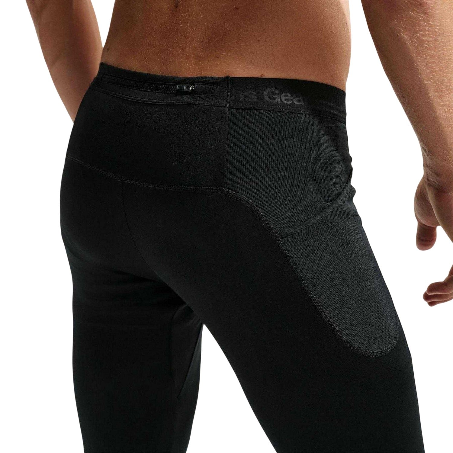 Black-White - Side - Nike Mens ACG Performance Running Tights