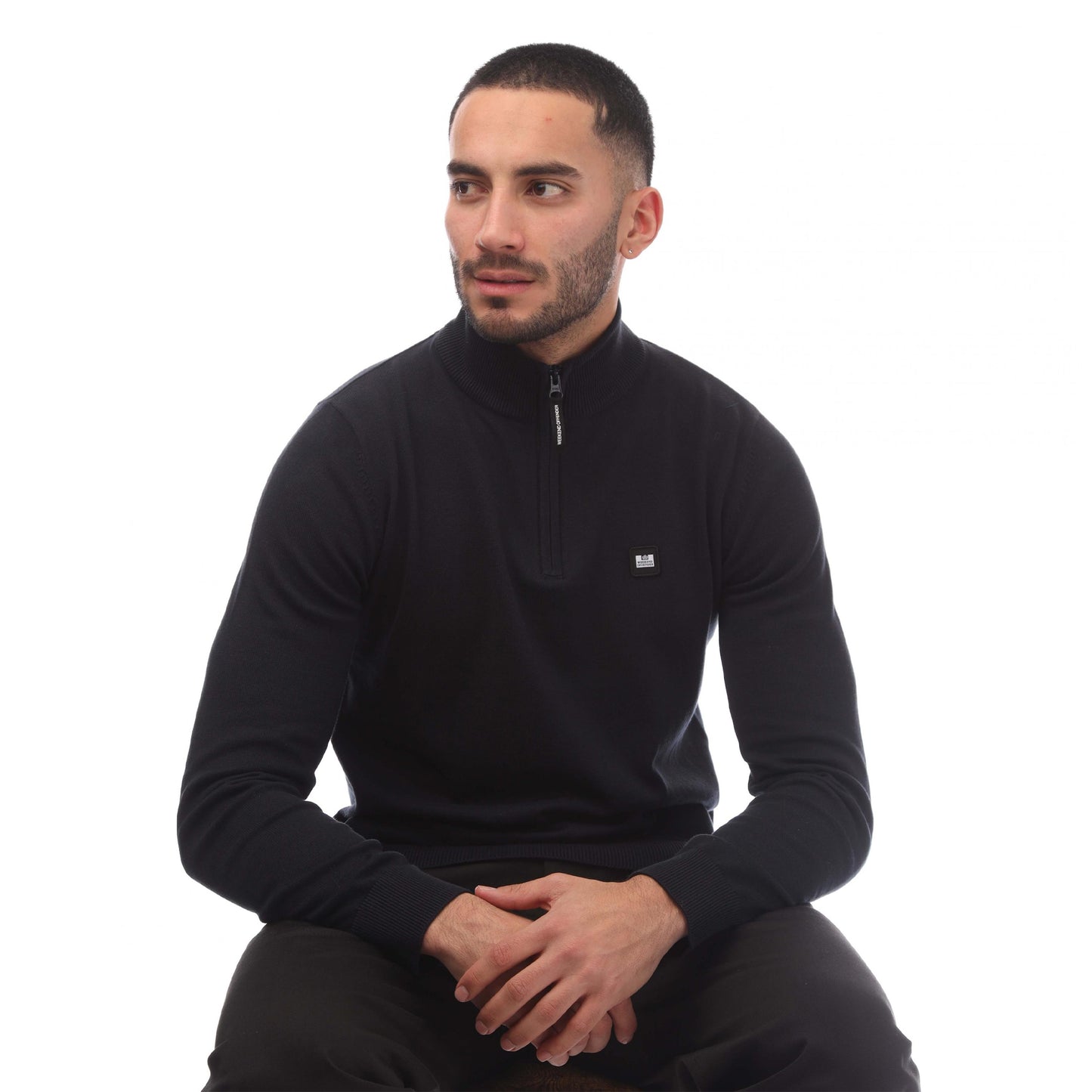 Navy - Lifestyle - Weekend Offender Mens Paraguay Quarter Zip Sweatshirt
