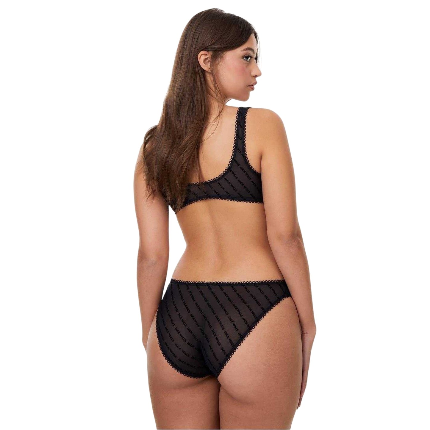 Black - Back - Jack Wills Womens-Ladies Phoebe Nylon Bralette