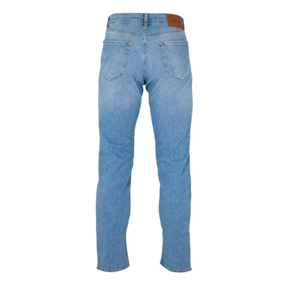 Medium Blue - Back - Boss Mens Maine Denim Tapered Leg Slim Jeans