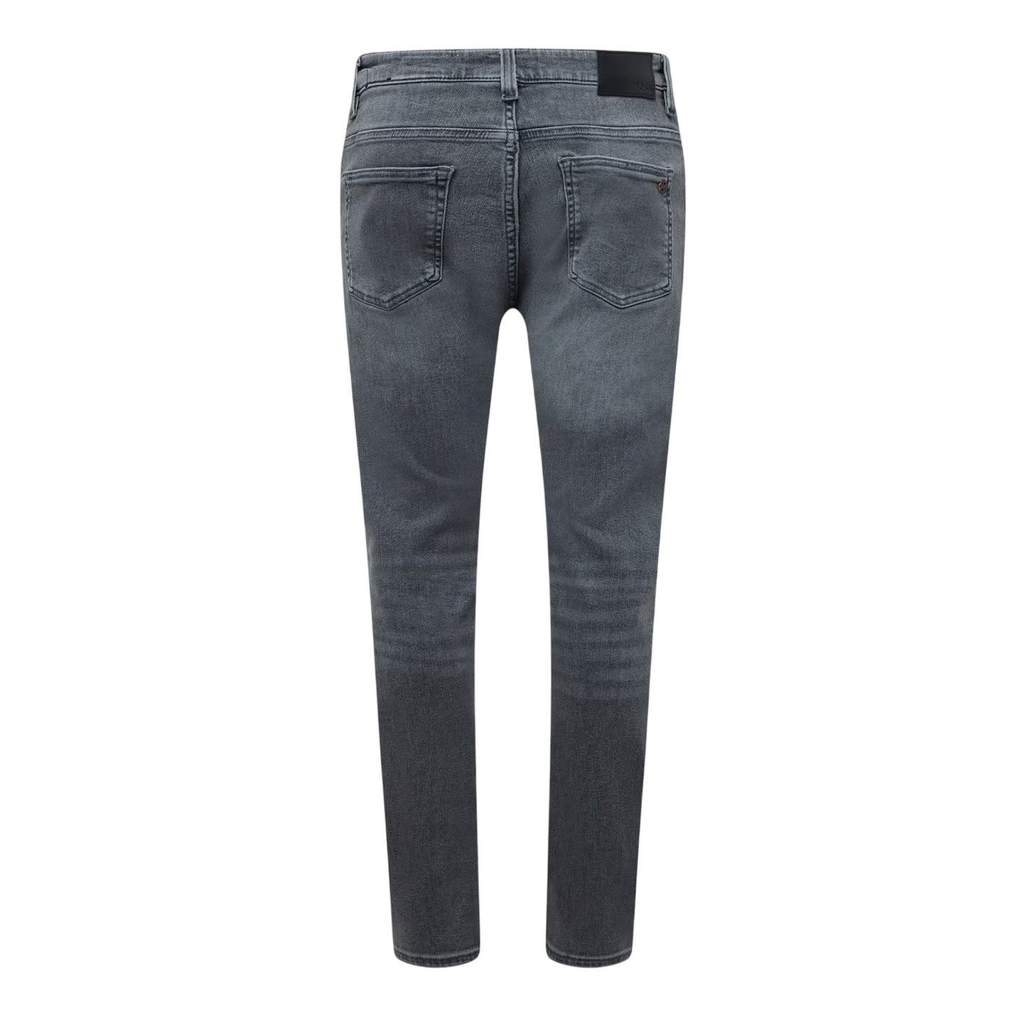 Medium Grey - Back - Boss Mens Delaware Denim Mid Rise Slim Jeans