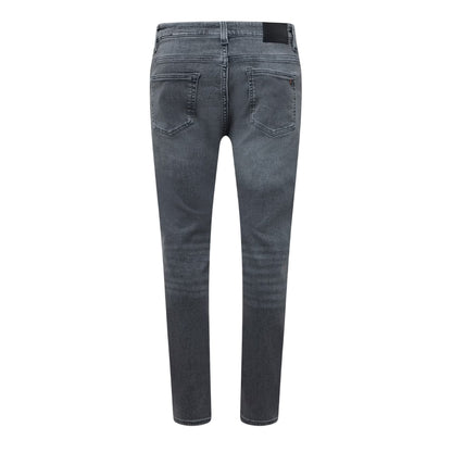 Medium Grey - Back - Boss Mens Delaware Denim Mid Rise Slim Jeans