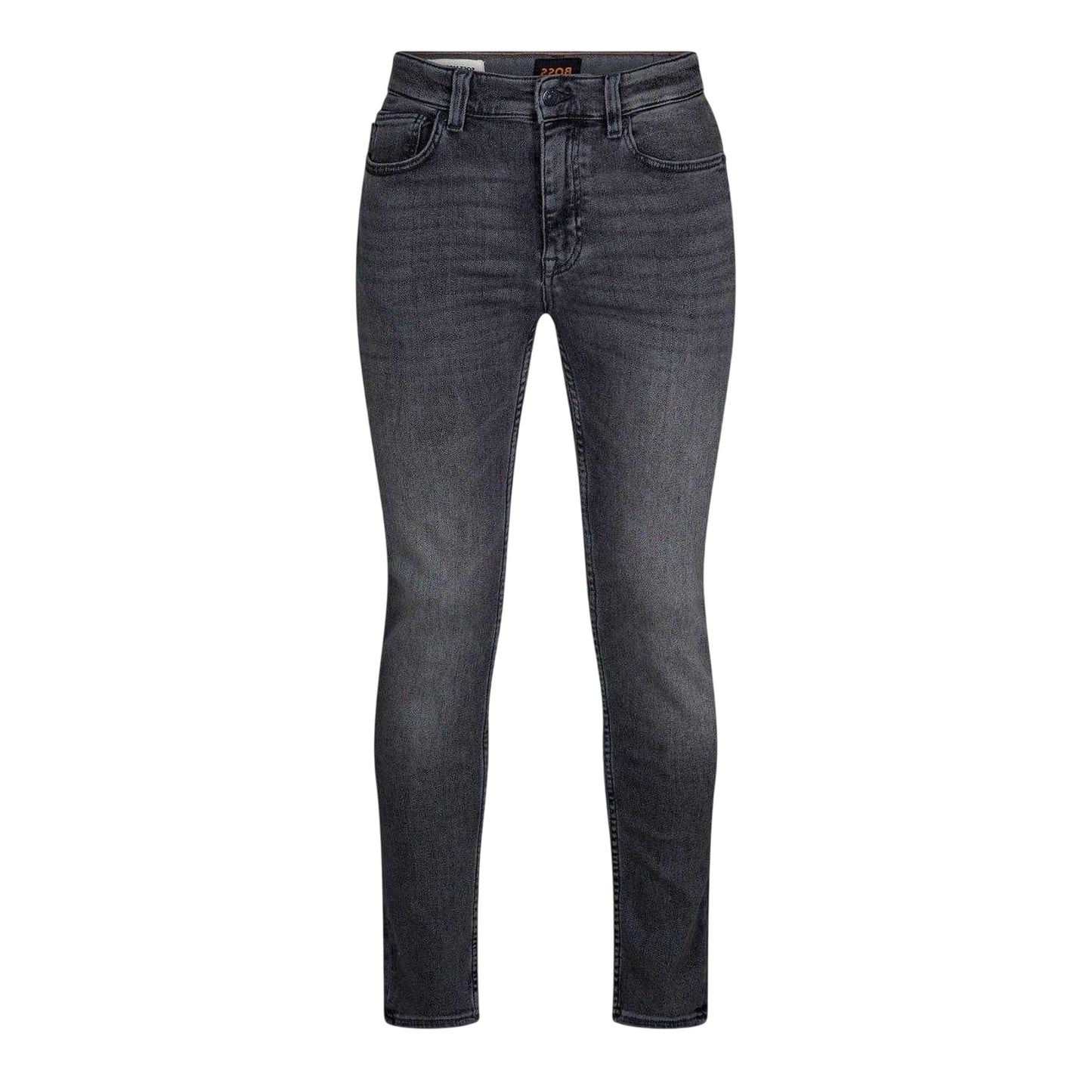 Medium Grey - Front - Boss Mens Delaware Denim Mid Rise Slim Jeans