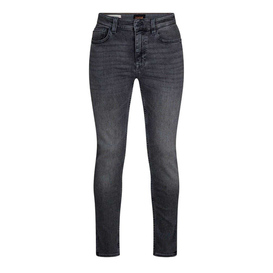 Medium Grey - Front - Boss Mens Delaware Denim Mid Rise Slim Jeans