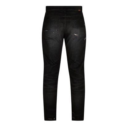 Charcoal - Back - Boss Mens Delaware Distressed Slim Jeans