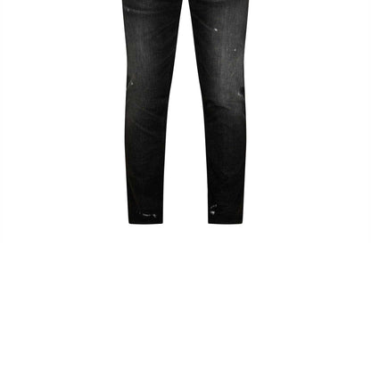 Charcoal - Side - Boss Mens Delaware Distressed Slim Jeans