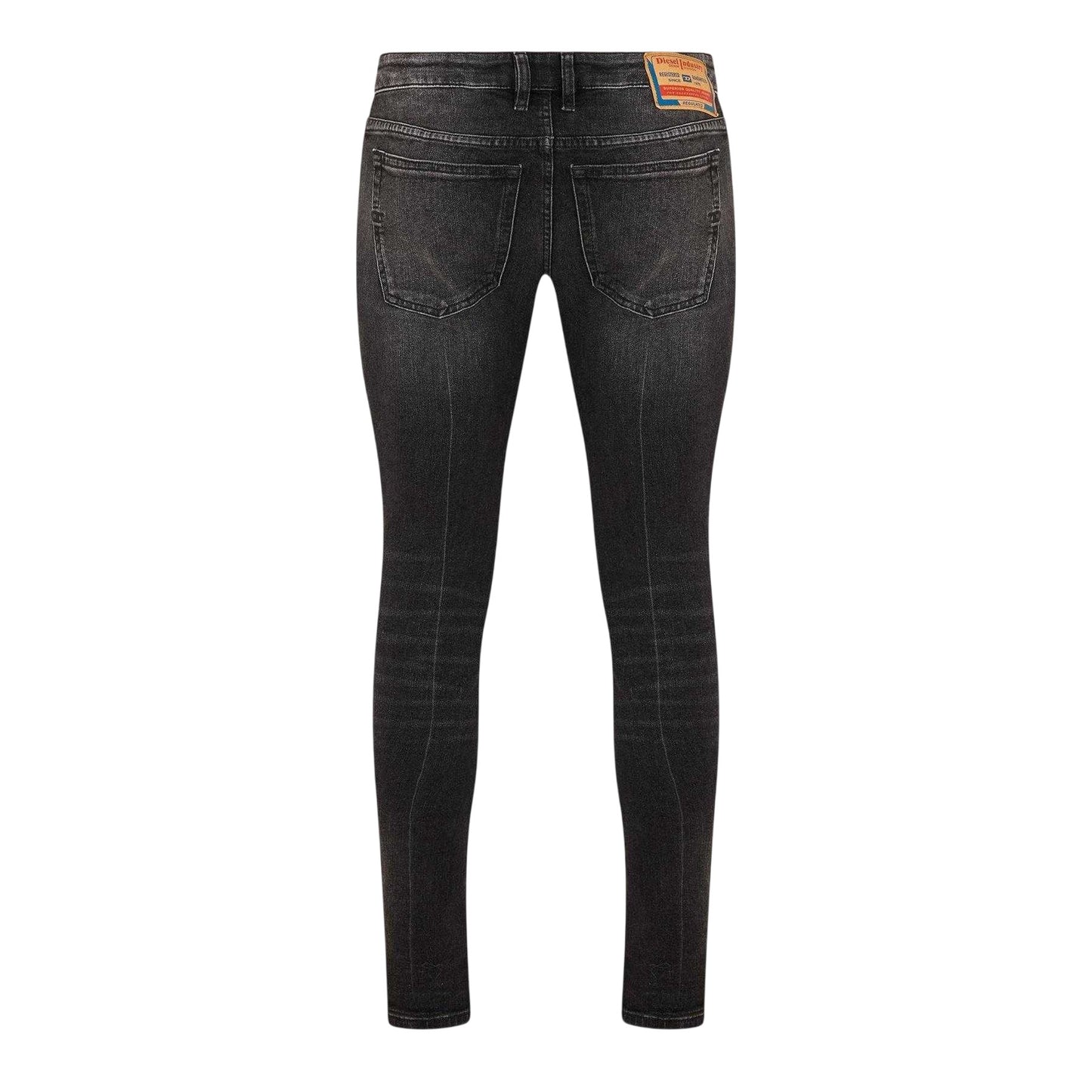 Black-Grey Denim - Back - Diesel Mens Sleenker Organic Cotton Skinny Jeans