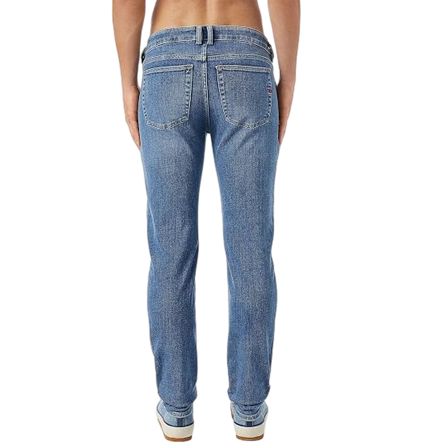 Light Blue - Back - Diesel Mens Sleenker Organic Cotton Skinny Jeans