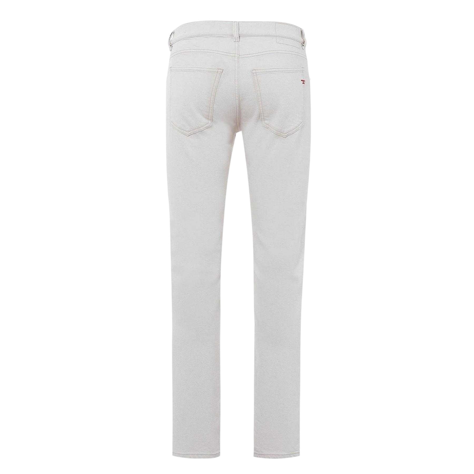 White - Back - Diesel Mens 2019 D-Strukt Denim Mid Rise Slim Jeans
