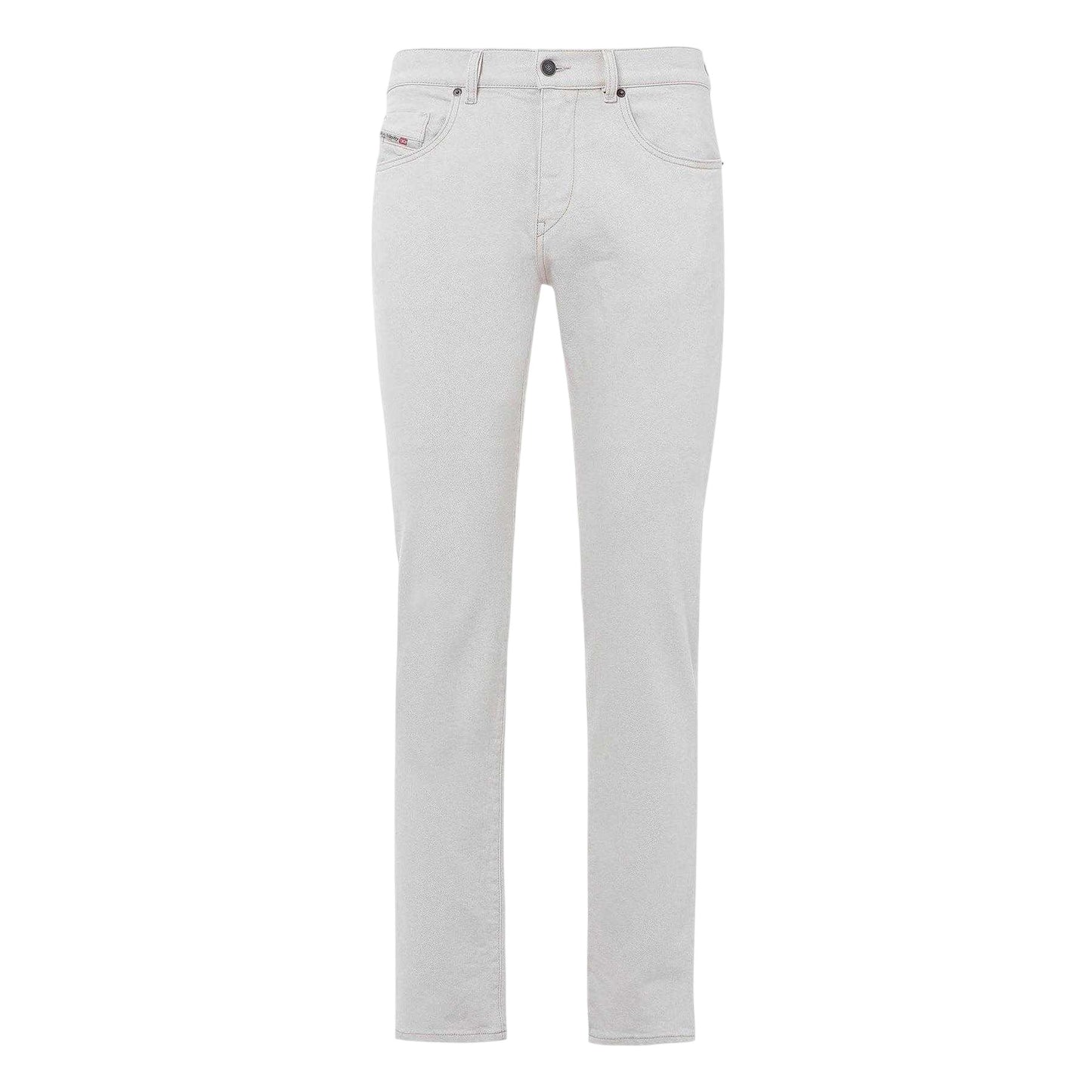 White - Front - Diesel Mens 2019 D-Strukt Denim Mid Rise Slim Jeans