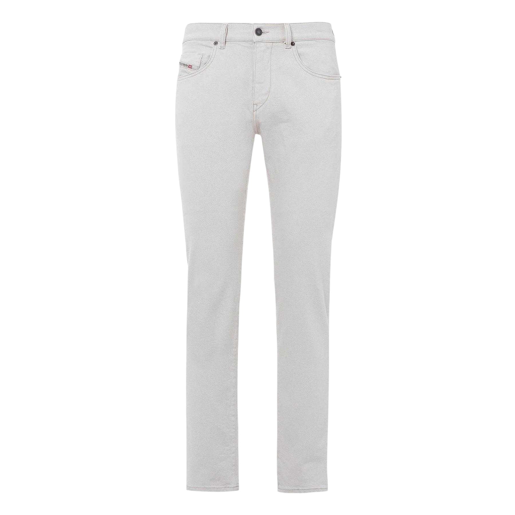 White - Front - Diesel Mens 2019 D-Strukt Denim Mid Rise Slim Jeans