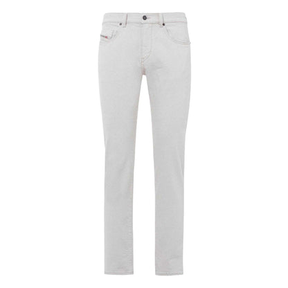 White - Front - Diesel Mens 2019 D-Strukt Denim Mid Rise Slim Jeans