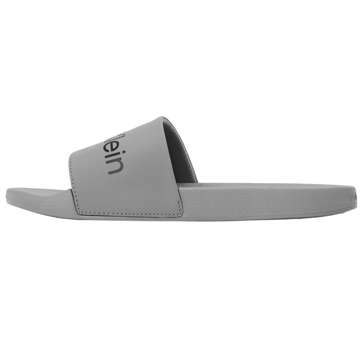 Grey-Black - Back - Calvin Klein Mens Flat Sliders