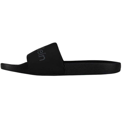 Black-Grey - Side - Calvin Klein Mens Flat Sliders