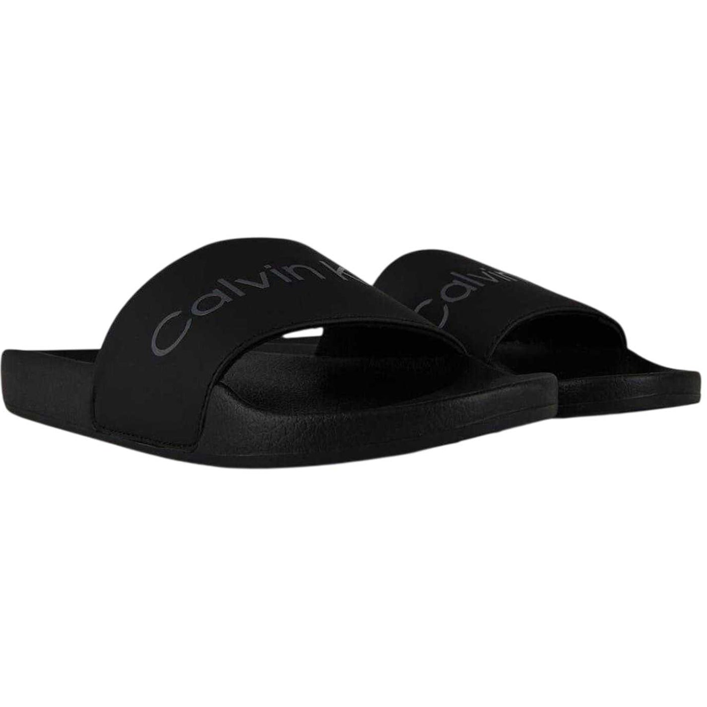 Black-Grey - Lifestyle - Calvin Klein Mens Flat Sliders