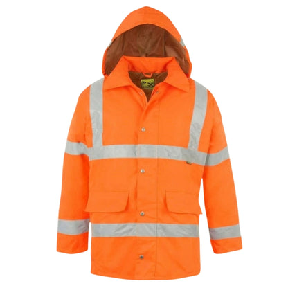 Orange - Front - Dunlop Unisex Adult Hi-Vis Safety Parka
