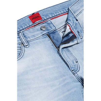 Light Blue - Lifestyle - Hugo Mens 708 Denim Slim Jeans