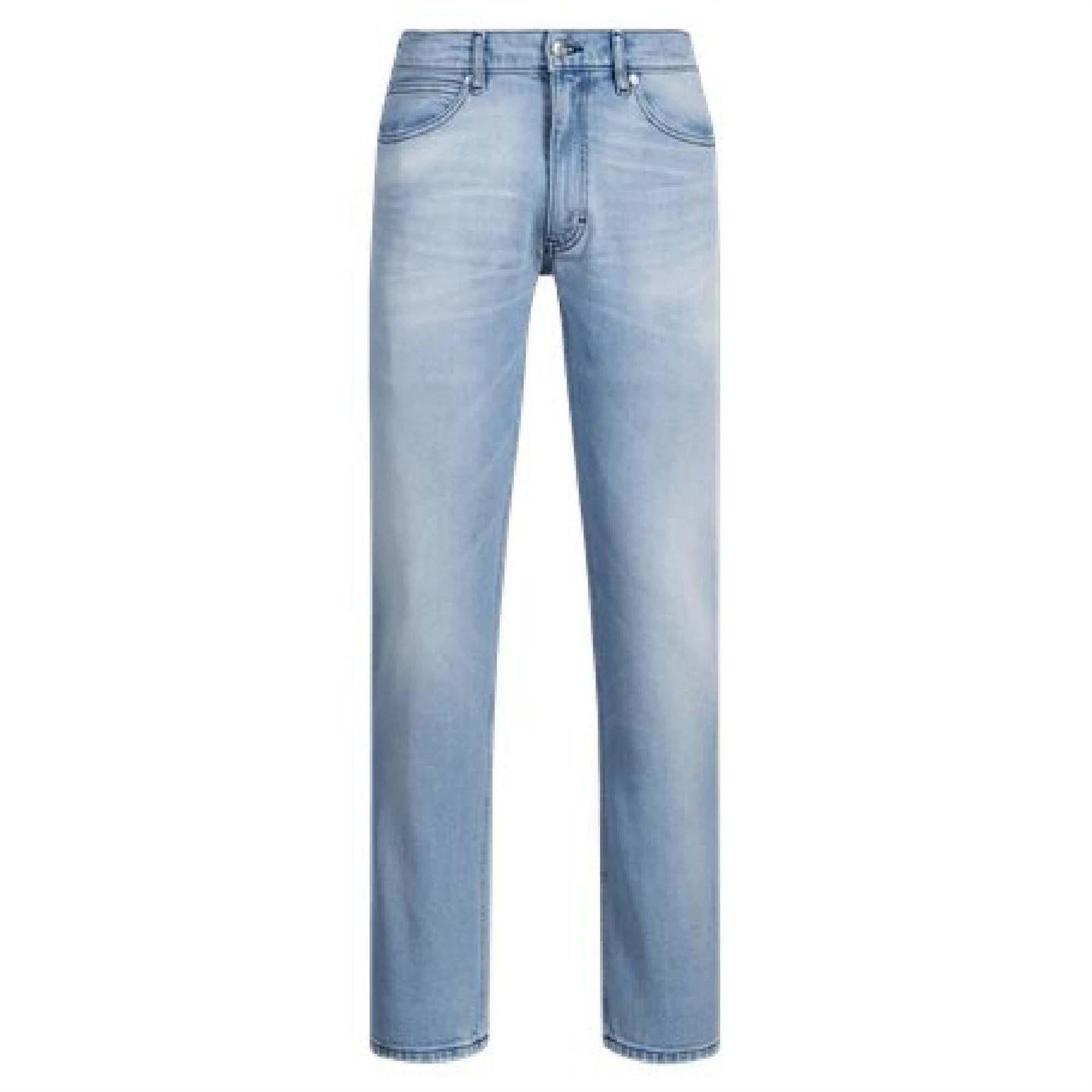 Light Blue - Front - Hugo Mens 708 Denim Slim Jeans
