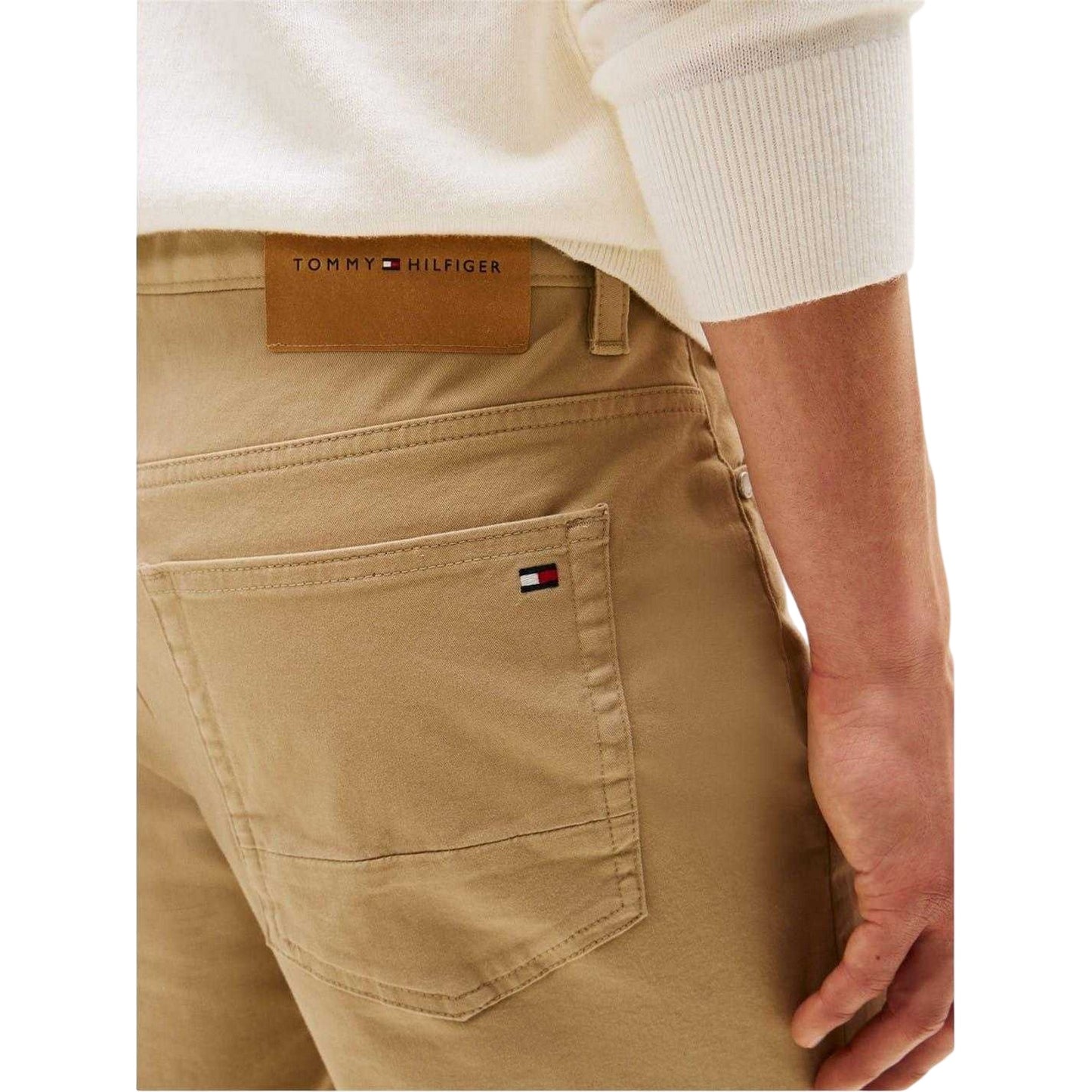 Beige - Side - Tommy Hilfiger Mens Denton Straight Leg Jeans