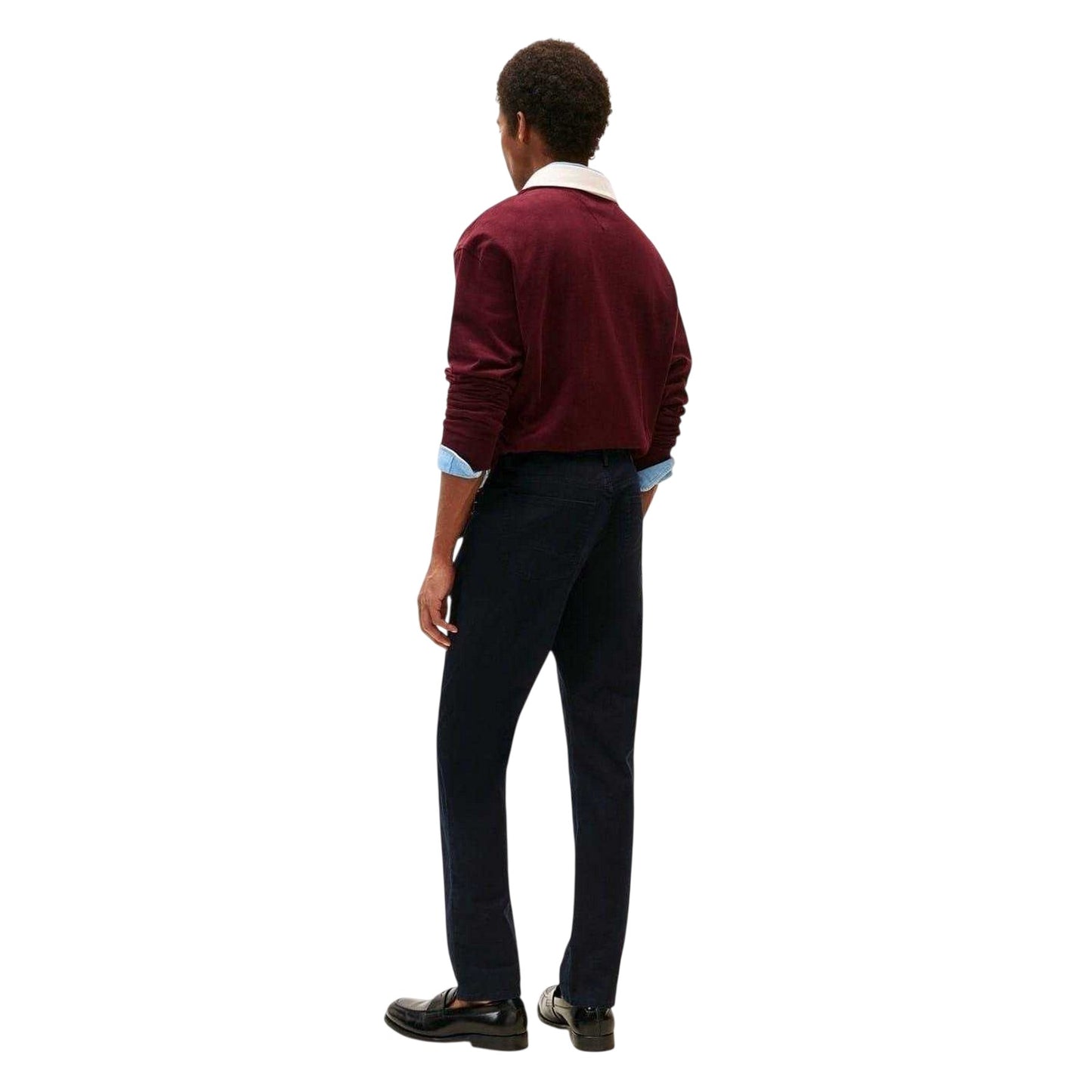Dark Blue - Back - Tommy Hilfiger Mens Denton Straight Leg Jeans