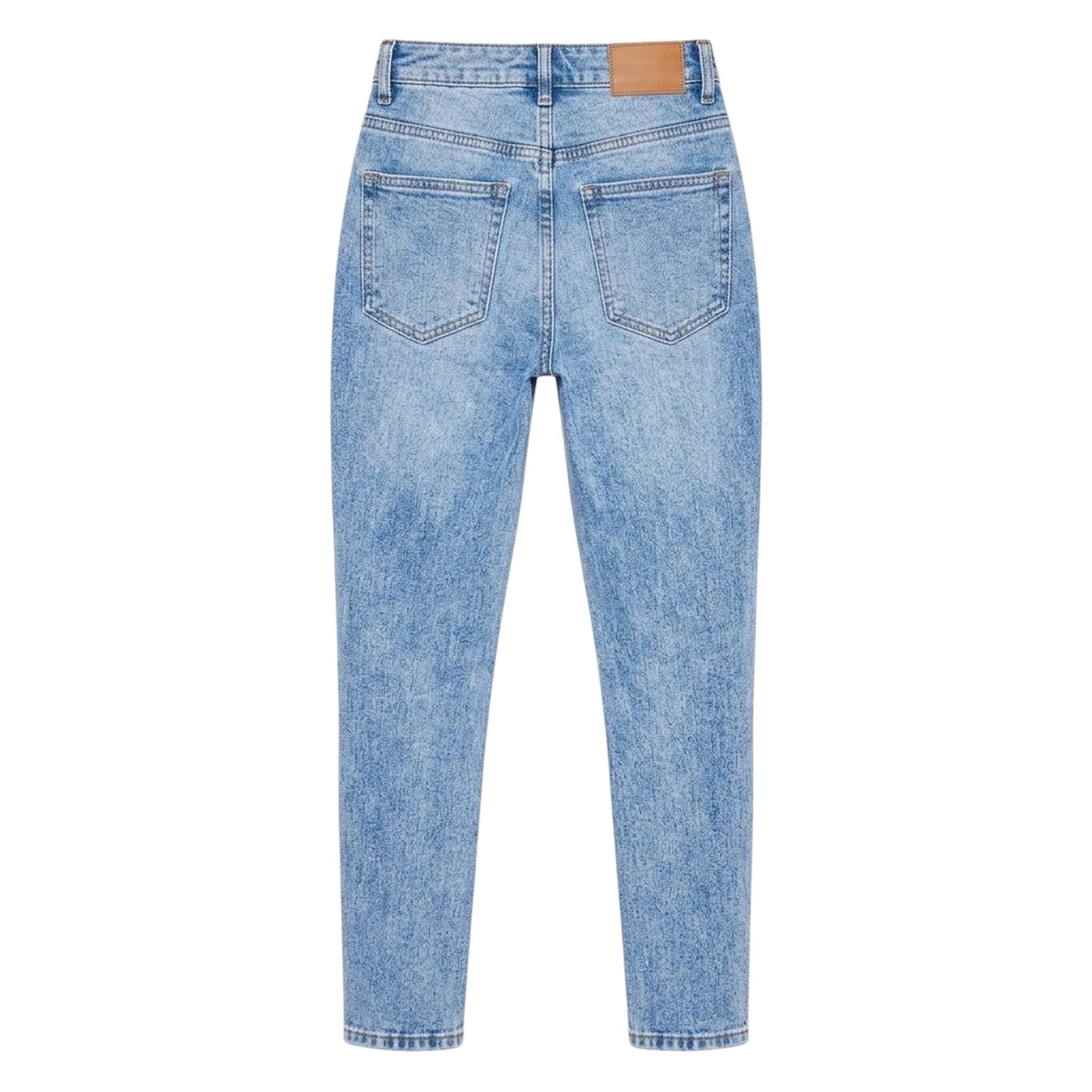 Denim - Back - Missy Empire Womens-Ladies Washed Ripped Straight Leg Jeans