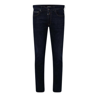 Blue - Front - Replay Mens 9zero1 Denim Straight Leg Jeans