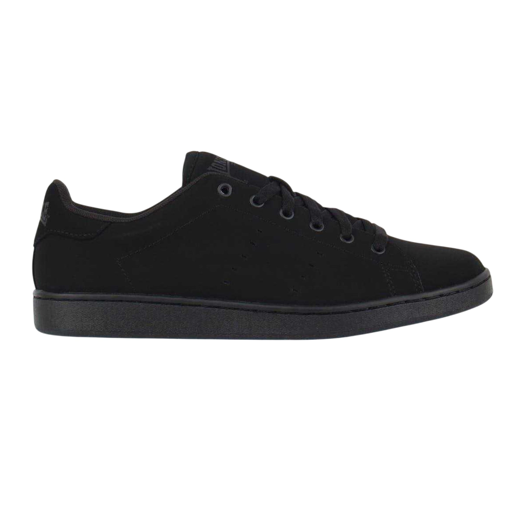 Black - Front - Lonsdale Mens Leyton Leather Flat Trainers