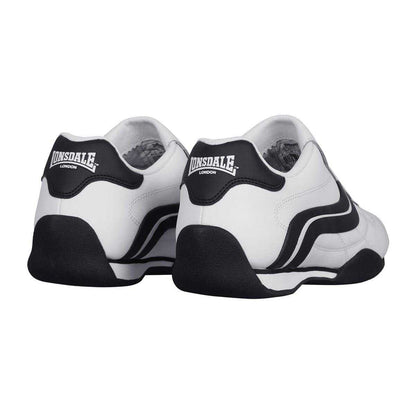 White-Navy - Back - Lonsdale Mens Camden Leather Slip-on Trainers