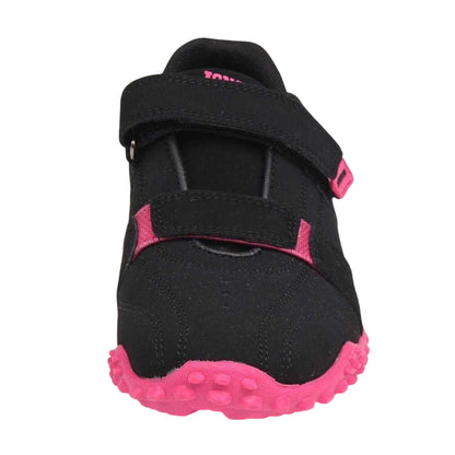Black-Cerise - Lifestyle - Lonsdale Childrens-Kids Fulham Leather Trainers